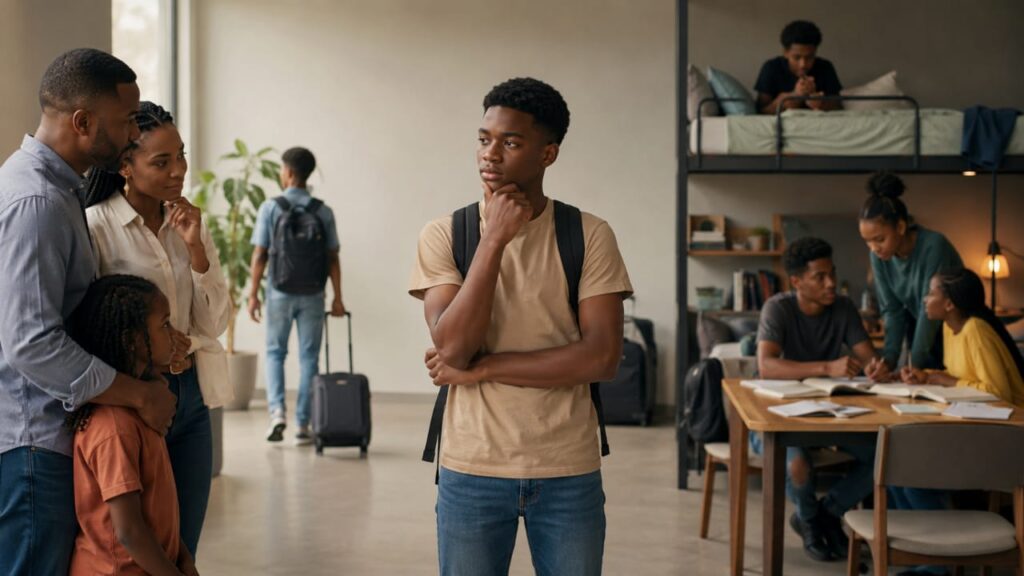 Nigerian teenager considering different secondary school arrangements and educational environments
